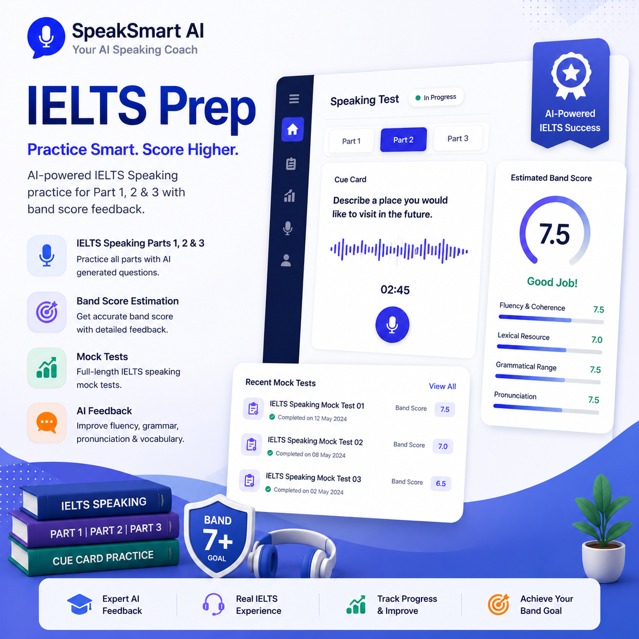 SpeakSmart AI IELTS Prep - Monthly