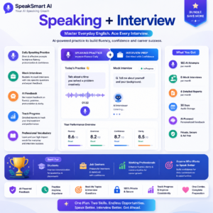 SpeakSmart AI Speaking + Interview - Monthly